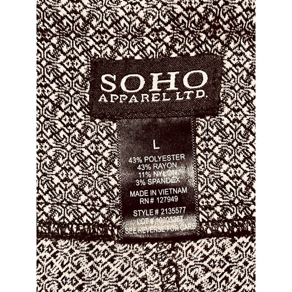Soho Apparel LTD Geometric Paisley Stretch Pencil Skirt – Size L - Picture 3 of 4